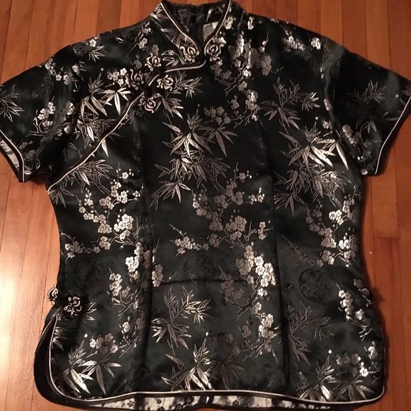 ADH San Francisco Tops - Oriental Silk Look Top